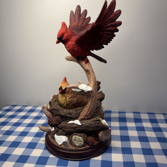 The Bradford Exchange Other - Bradford Exchange Cozy Cardinal’s Nature's Masterpieces Songbird Sculpture 2021